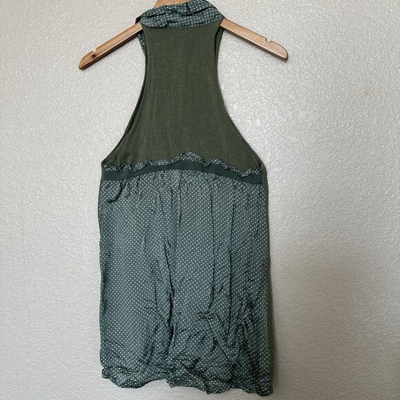 Very Gotha Italia Sleeveless Green Collared Shirt Sweater Mixed Size Small (3) - Picture 6 of 13